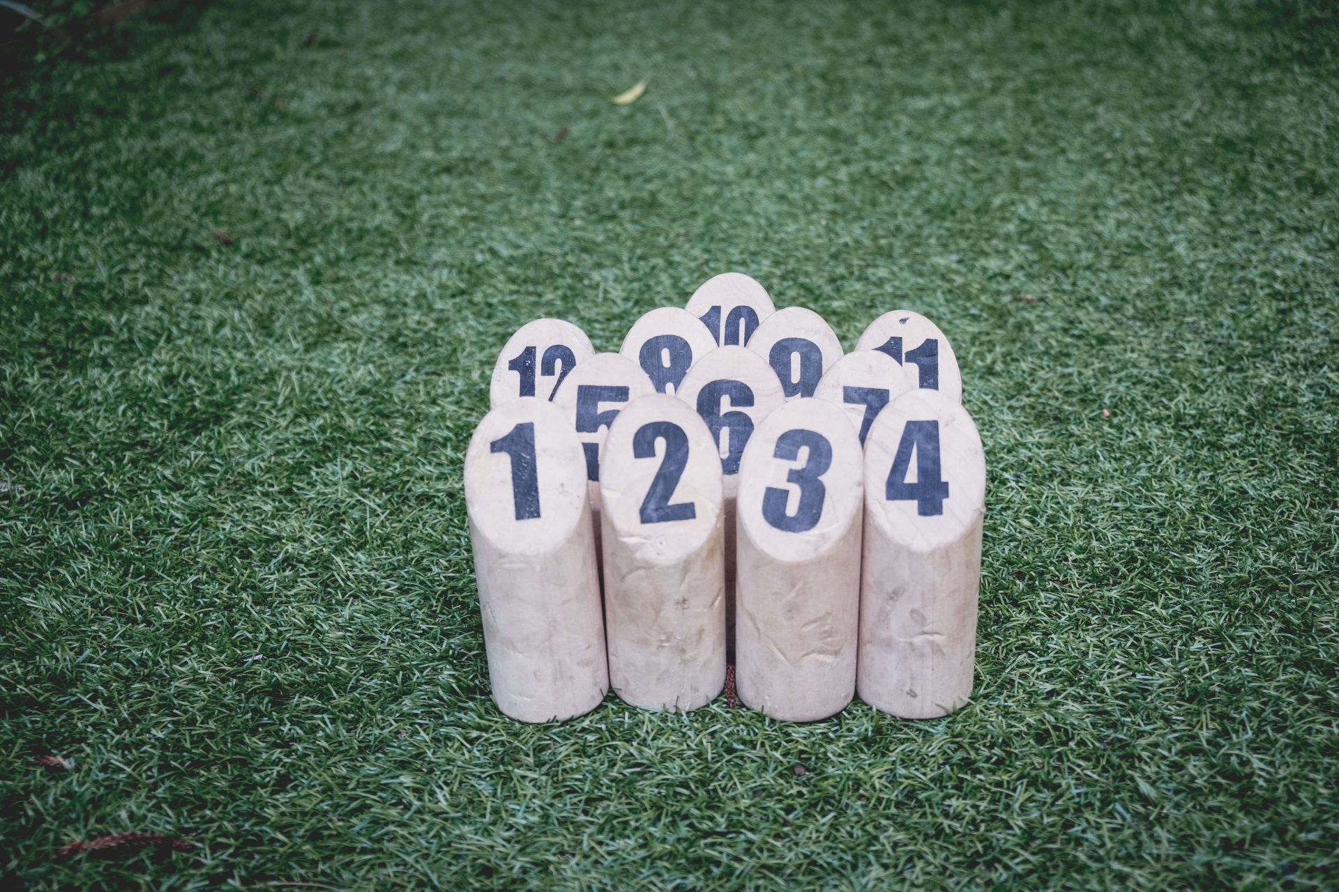 Gioco in legno con paletti numerati