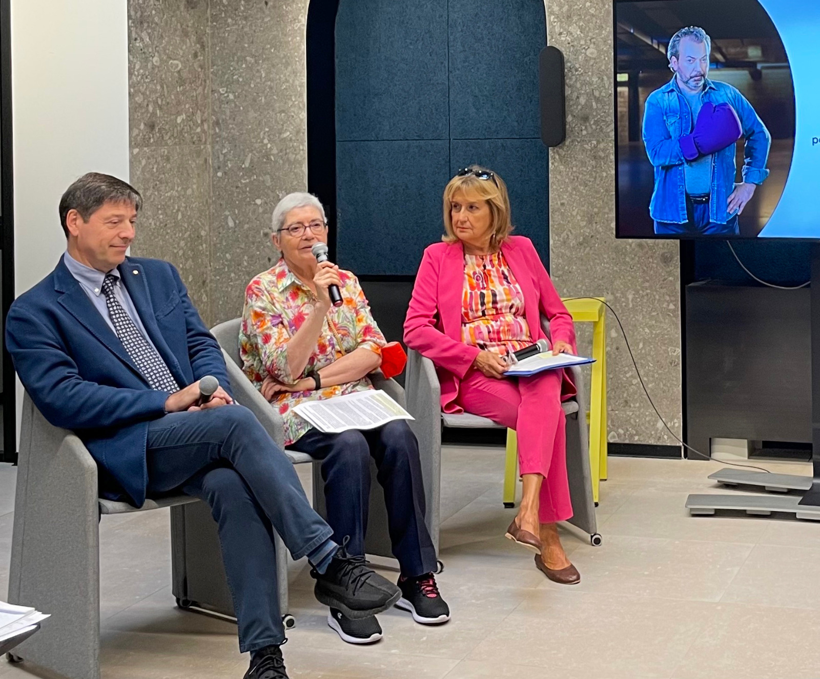 Da sin: Alessandro Navazio (Anmco), Emanuela Folco (Fipc), Luisa Cattaneo (Conacore)