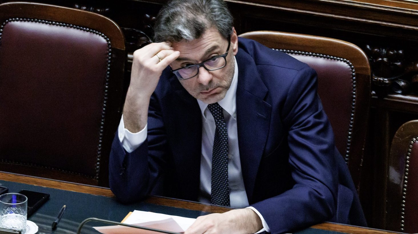 Il ministro dell’Economia Giancarlo Giorgetti alla Camera dei deputati