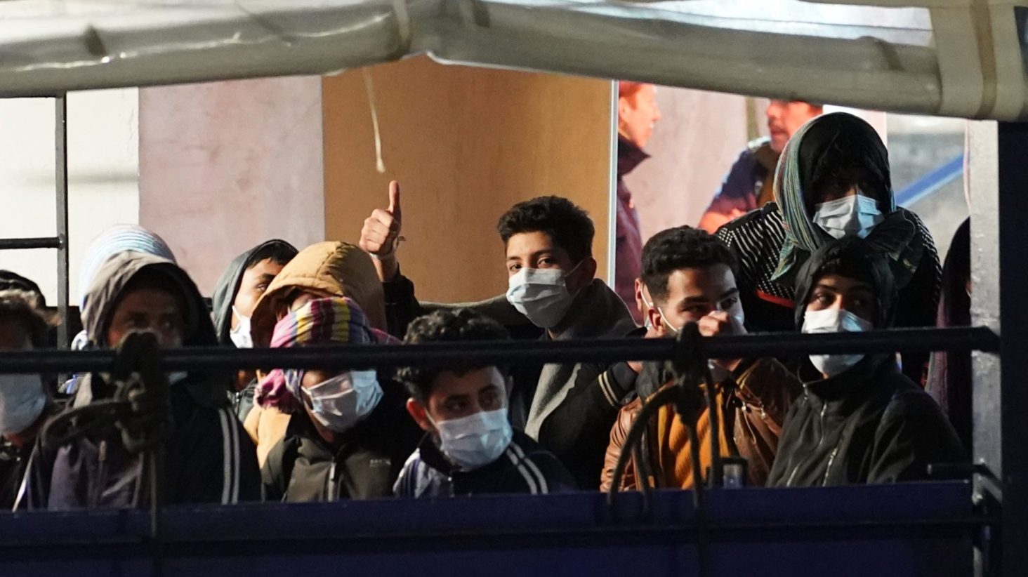 Operazioni di sbarco per la Humanity 1 (imbarcazione della ong Sos Humanity) con a bordo 77 migranti, tra cui 3 minori non accompagnati a Crotone, Italia - Cronaca - Mercoledì 4 Marzo 2024 ( Photo by Antonino D'Urso / LaPresse ) Unboarding operations for the Humanity 1 (Sos Humanity NGO boat) carrying 77 migrants, including 3 unaccompanied minors in Crotone, South Italy - News- Wednesday, March 4, 2024 ( Photo by Antonino D'Urso / LaPresse )