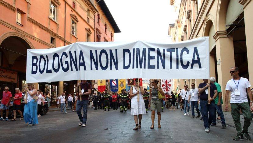 Manifestazione commemorativa per il 44esimo anniversario della strage alla Stazione Centrale di Bologna (Italia) Venerdì, 2 Agosto 2024